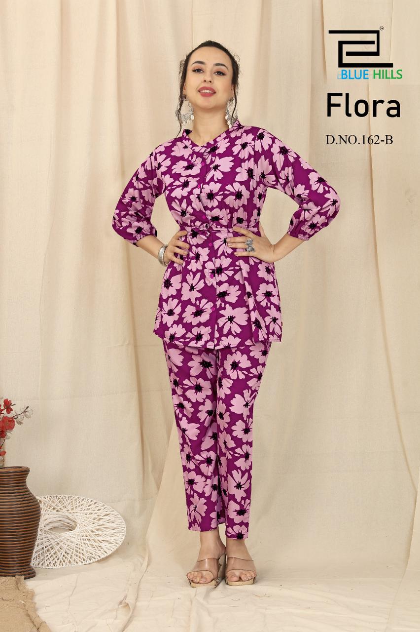 Blue Hills Flora Crepe Print Cord Set Western Catalog
